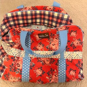 Matilda Jane Red and Blue Floral Travel Bag
